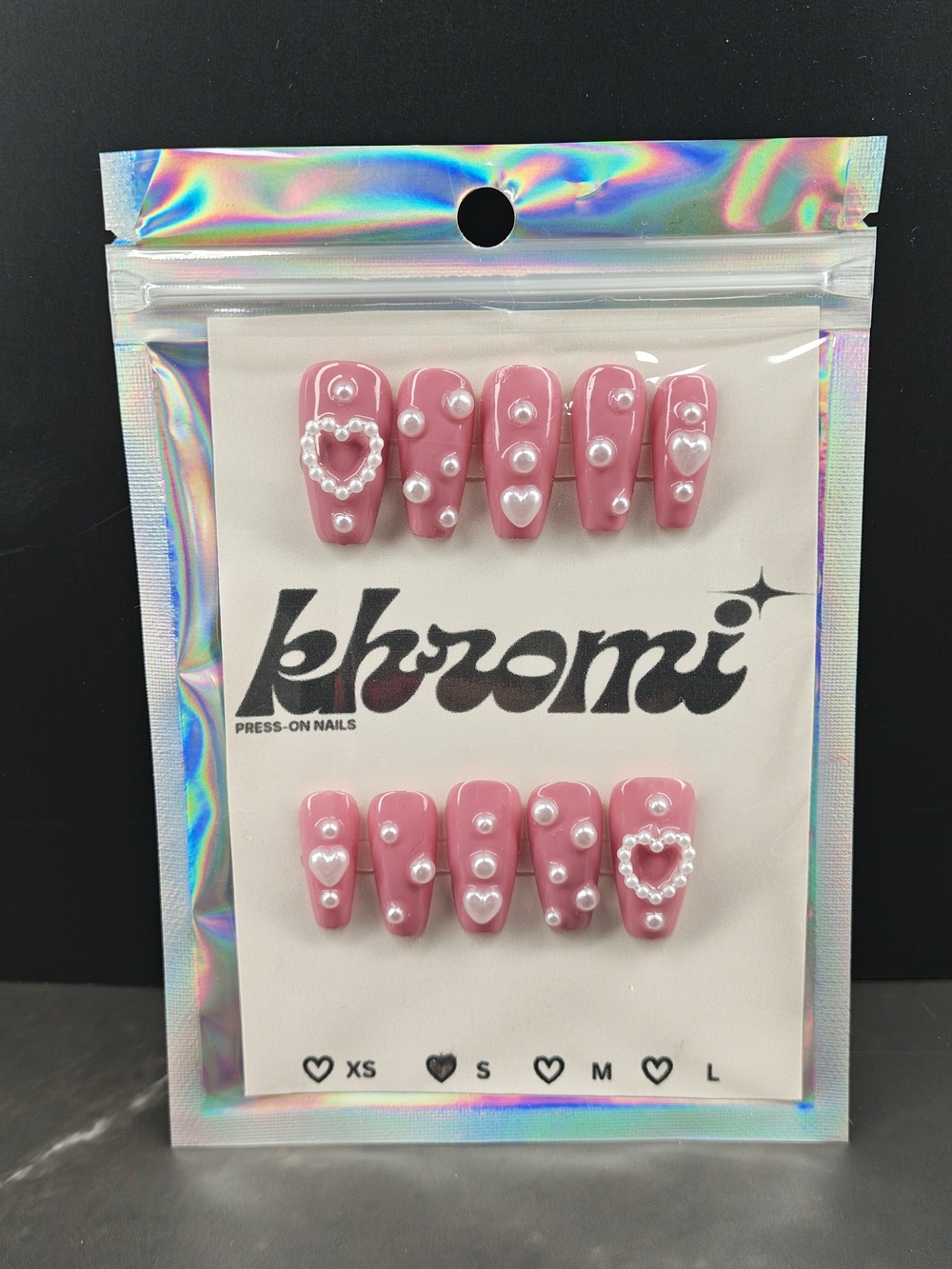 Pink & Pearl Press-Ons